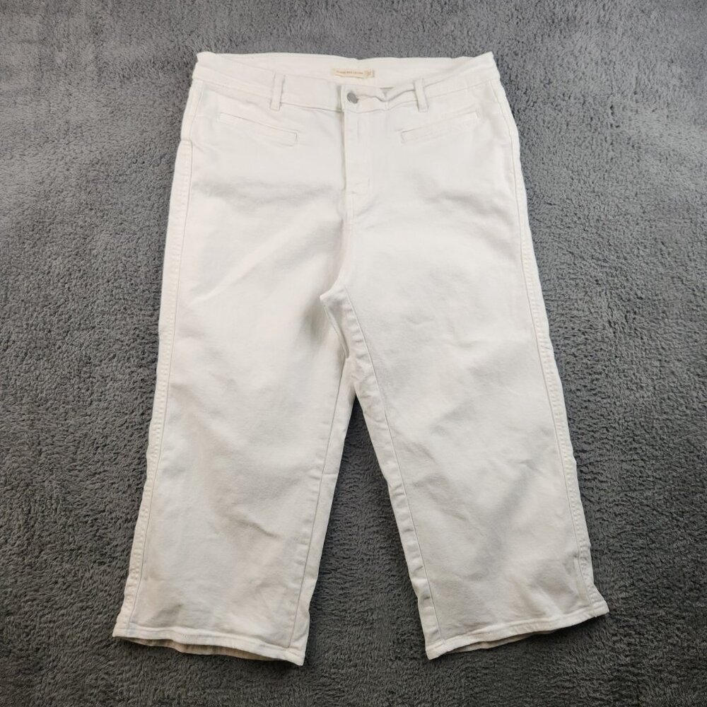 Levi's Jeans Women's 32 High Rise Wide Leg Cropped Relaxed Fit Stretch‎ Denim